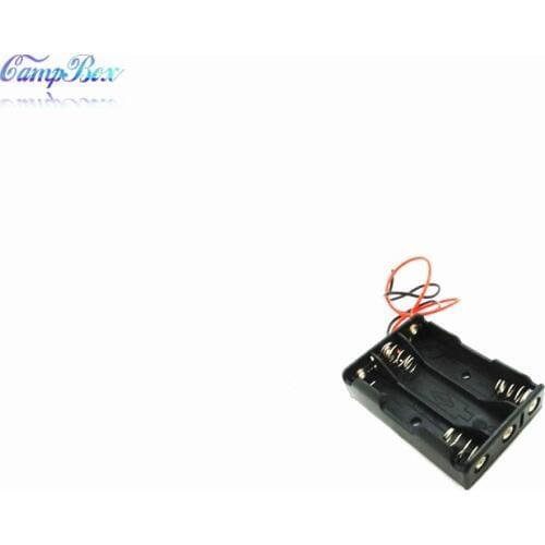 10Pcs 3xAAA Battery Case Holder Socket Wire Junction Boxes With 15cm Wires