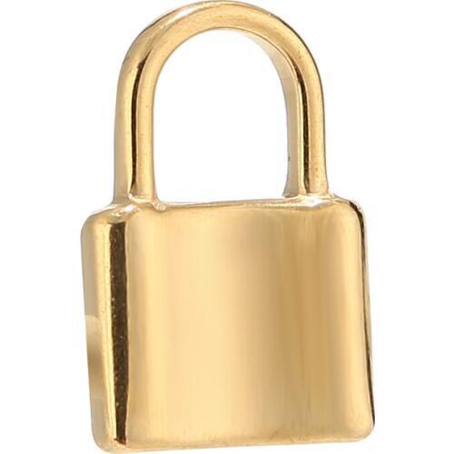 20pcs/lot Wholesale Hot Fashion Gold Tone Stainless Steel Lock Charm 3D Pendent for DIY Necklace Jewelry Making