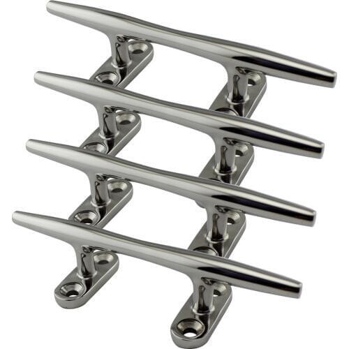 5 Inch High Quality 316 Stainless Steel Marine Boat Hollow Base Cleat Heavy Duty Boat Hollow Base Cleats for Marine Yacht Boat