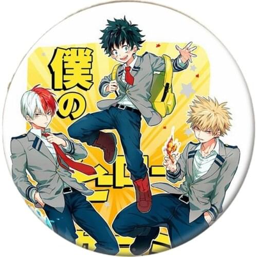 Anime My Hero Academia Cosplay Badge Boku No Hero Academia Acrylic Brooch Pins Collection Bags Badges for Backpacks Cosplay Prop