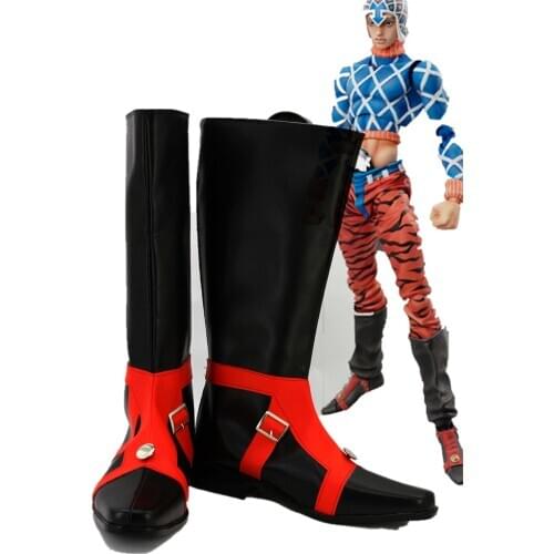 Anime JOJOS BIZARRE ADVENTURE GUIDO MISTA Cosplay Boots Shoes Custom Made Any Size