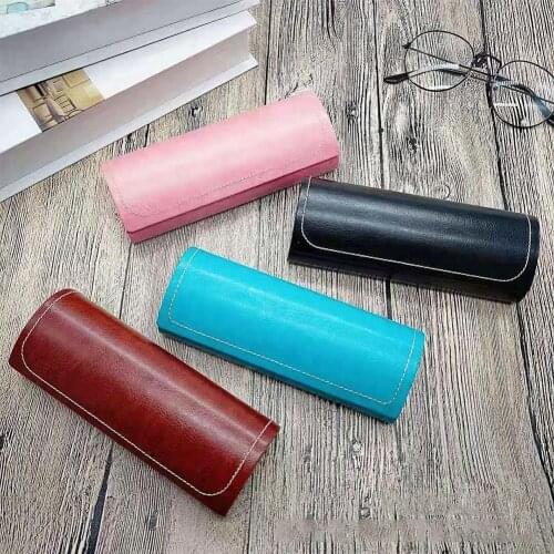 Glasses Case Stylish Atmosphere Handmade Glasses Pure Color Glasses Case Reading Glasses Accessories Portable Sunglasses Case