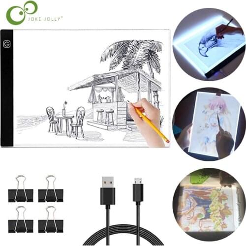 DIY 3 Level Dimmable Led Drawing Copy Pad Board With Clip Baby Toys A4 A5 Size Painting Educational Toys for Children Gifts YJN