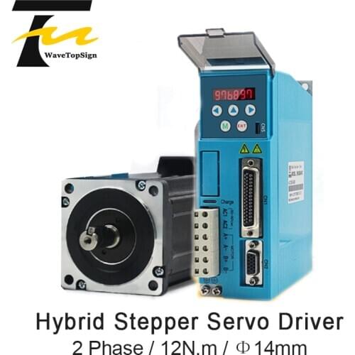 Wavetopsign 2 Phase Hybrid Stepper Servo Driver 2HSS858-RC and Motor 86J18156EC-1000 12Nm Use for CNC Engraver Machine