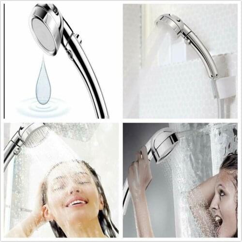 Chrome High Turbo Pressure 50% Water Saving Ionic 3 Filters Shower Head