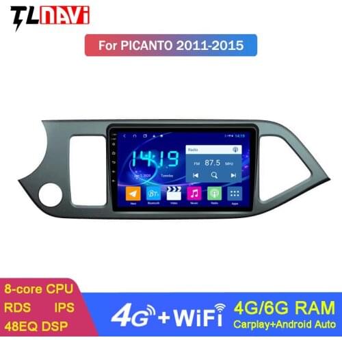IPS 4G+64G 9 Inch Android 9.0 car dvd player For KIA morning picanto 2011-2015 with audio radio multimedia gps