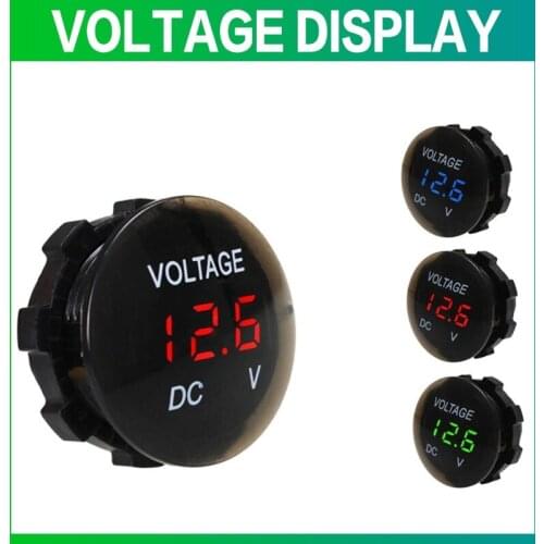 DC 12V-24V Voltage Meter Tester Led Display Digital Panel For Car Auto Motorcycle Boat ATV Monitor Truck Refit Auto Accessories