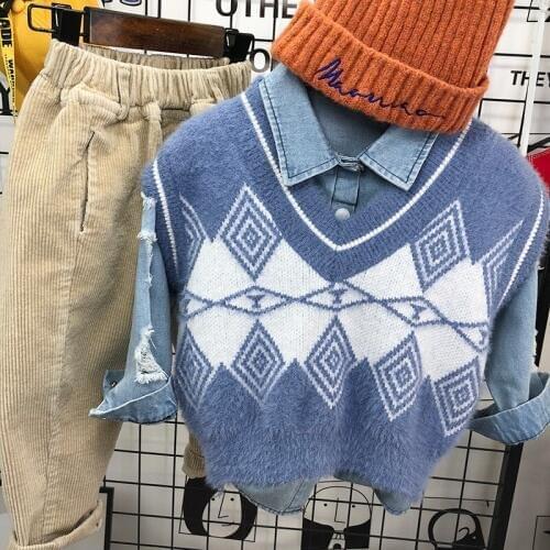 Childrens Cardigan Coats Baby Girl Winter Clothes 2019 Autumn Winter New Kids Christmas Clothes Baby Boys Knitted Sweaters 2-7Y