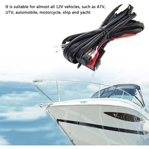 Wire Harness Kit 2 Lead Switching Power Supply Relay Fuse 2 LED Work Light Bar Anti-corrosion IP67 Auto Professional Accessories