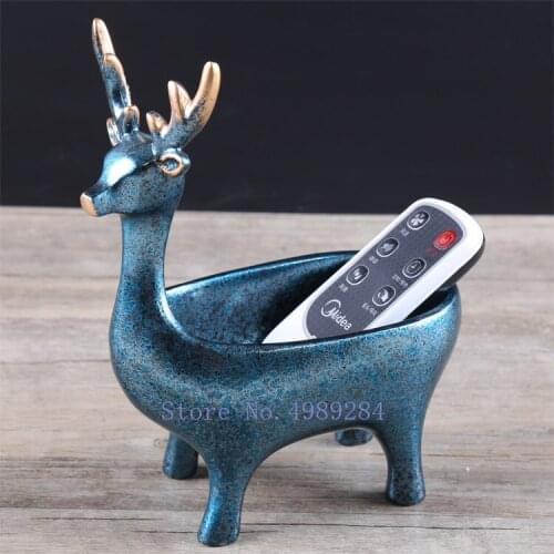 Creative Resin Desktop storage organization Home Entrance key storage Sundries remote control jewelry deer home goods