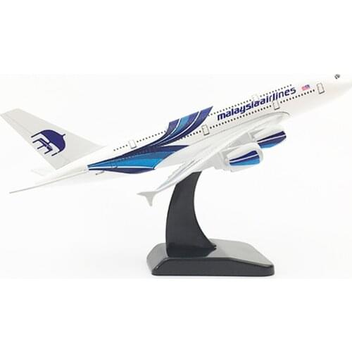 20cm Aircraft Airbus Malaysia Airlines A380 Alloy Plane Model Toys Decoration Children Kids Gift for Collection
