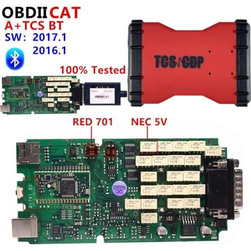 OBDIICAT Red Case TCS PRO Multidiag Diagnostic Scanner 2017.3 Keygen OBDII Interface CAR/TRUCK Diagnostic Tool Auto Scanner