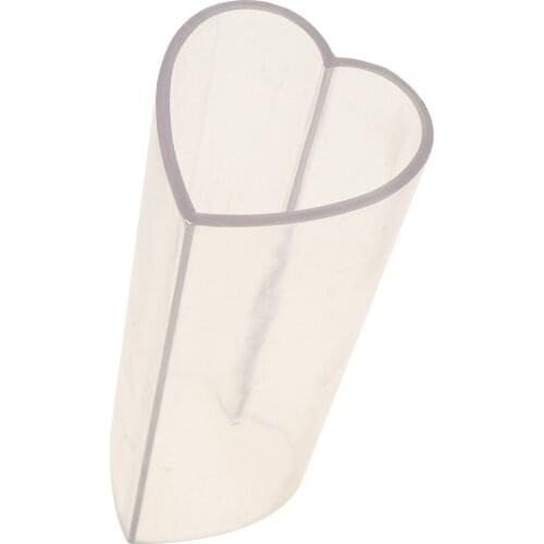 Plastic Heart Shaped Candle Mold Soap Mold Tool DIY Candle Making 51x51x152mm