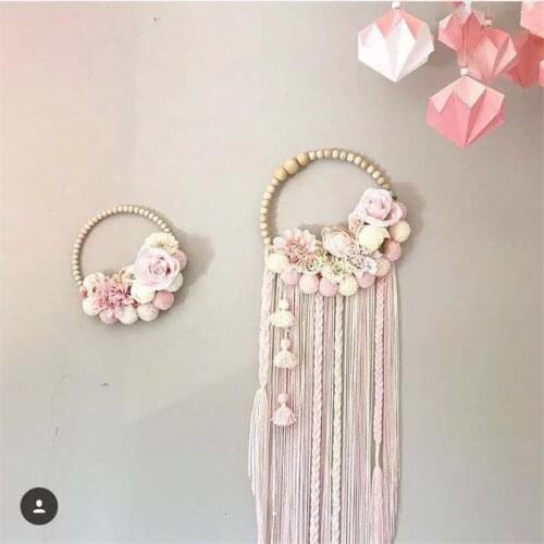 Flower Tassels Hanging Pendant Dream Room Door Wall decoration Nordic INS props Toy Kids Birthday Christmas Gift