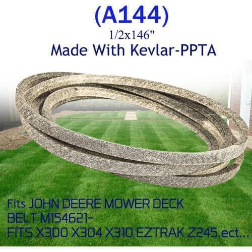 Mower Deck Belt Para Aramid Fiber M154621 Fits X300 X304 X310 Eztrak Z245 For John Deere 1/2 "x 146" Make With Kevlar