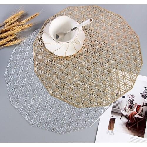 4 PCS PVC Placemats Waterproof Oil-proof Heat-insulation Table Mats Placemats