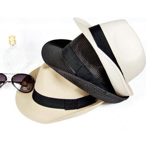 Happy birthday party cap Dance Jazz cap Straw Wide Brim Summer Beach Sun Hat Ladies Floppy Caps Performance props favors gift