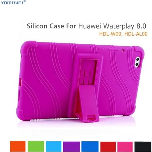 Silicon Case For Huawei MediaPad Honor Waterplay 8.0 HDL-W09 HDL AL00 Tablet Stand Cover For huawei waterplay 8.0 Soft Case