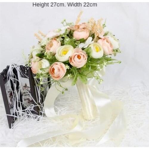 Wedding Bride Bouquet Hand Tied Flower Decoration Holiday Party Supplies European Chaise Longue Roses Wedding Flowers 2021