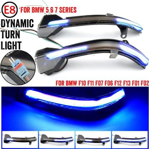 LED Dynamic Turn Signal Blinker Flowing Water Flashing Light For BMW 5 6 7 Series F10 F11 F07 F06 F12 F13 F01 F02