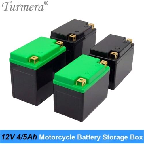 Turmera 12V 4Ah 5Ah 6Ah Motorcycle Storage Battery Box Can Hold 10Piece 18650 Li-ion Battery or 5Piece 32700 Lifepo4 Battery Use