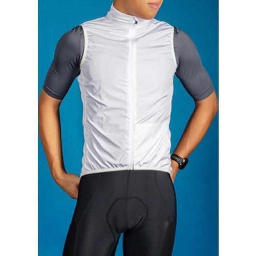 SPEXCEL2019 ALL WHITE PRO TEAM CYCLING WINDPROOF GILET VEST LIGHTWEIGHT cycling vest mesh fabric at back Ropa Ciclismo