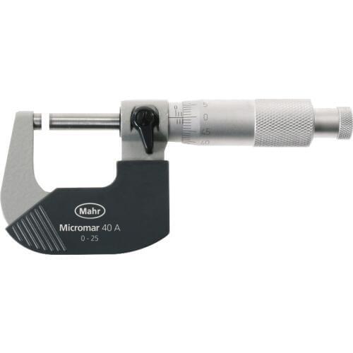 Mahr Micromar 40A Outside Micrometers 0-25mm/25-50mm/50-75mm/75-100mm Graduation value 0.01mm