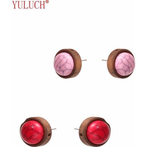 YULUCH 2018 NEW design Vintage Jewelry inlaid with precious stones for fashion womens ear studs party gifts