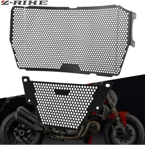 For Ducati Monster 1200 25 Anniversario Motorbike Radiator Grille Guard & Oil Cooler Protection Cover for Monster 1200 S/R 16-19