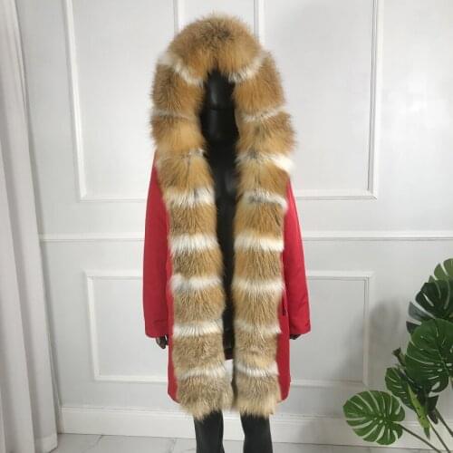 Winter Coat Women Jacket 2020 New Hooded Long Parka Natural Rabbit Fur Overcoat Casual Outwear Female Plus Size