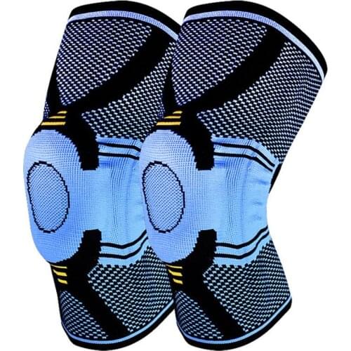 1 Pair Basketball Running Spring Support Silicon Padded Knee Pads Support Brace Meniscus Patella Protector Sports Safety