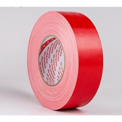 1 Roll Width 80mm x50M ,thickness 0.28mm,12 Colors Cloth Tape,strong stickiness,Wide-range in application,Red Color