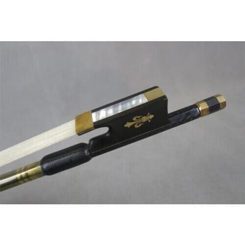 1 Pc Strong Black Braided Carbon Fiber Violin Bow 4/4 Good Balance Natural Seberia Horsehair Ebony frog round stick