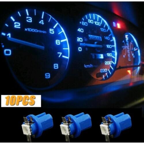 10Pcs T5 Led Bulb B8.5D 5050 Led Canbus Car Interior Lights Dashboard Warming Indicator Wedge Auto Instrument Lamp