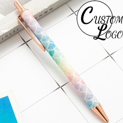 20pcs New Gold Foil Pens Metal Ballpoint Pens Office Birthday Gifts Ballpoint Pens Engraved Name Private Laser Customized Logo