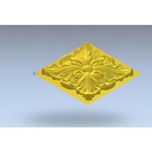 3d model relief for cnc in STL file format rosette_28