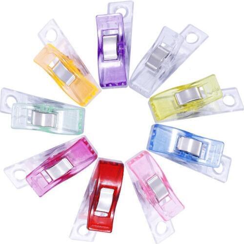 50PCS Sewing Clips Plastic Clips Quilting Crafting Crocheting Knitting Safety Clips Binding Clips Paper Garment Clips