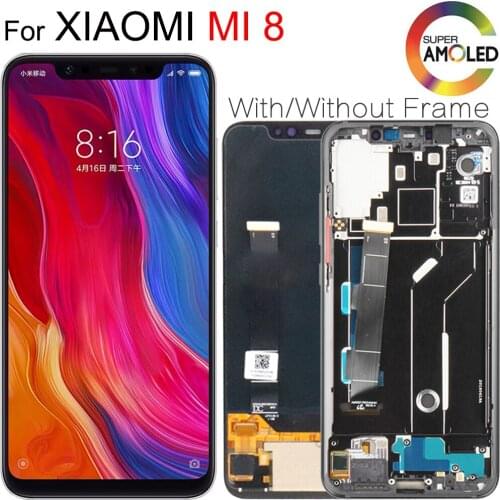 Amoled for Xiaomi Mi 8 LCD MI 8 Explorer Display Digitizer Assembly Touch Screen Replacement 6.21"for Xiaomi Mi8 LCD Mi 8 SE LCD