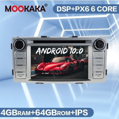 Android 10.0 PX6 4+64GB Car DVD player Built-in DSP Car Multimedia Radio For Toyota HILUX 2012 - 2015 GPS Navigation DVD Player