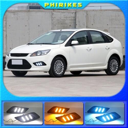 Car led drl For Ford Focus 2 mk2 2009-2013 front Driving Lamp Foglight Daytime Running light Drl White 12V