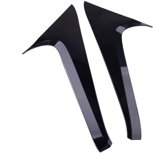 1 Pair Car Rear Window Spoiler Molding Cover Trim ABS Carbon Fiber Black Fit For Toyota RAV4 2019 2020
