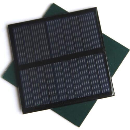 BUHESHUI 0.7W 5V Mini Solar Panel Polycrystalline Solar Cell Small Power 3.7V Battery Charger Light DIY Toy Panel Study 70*70MM