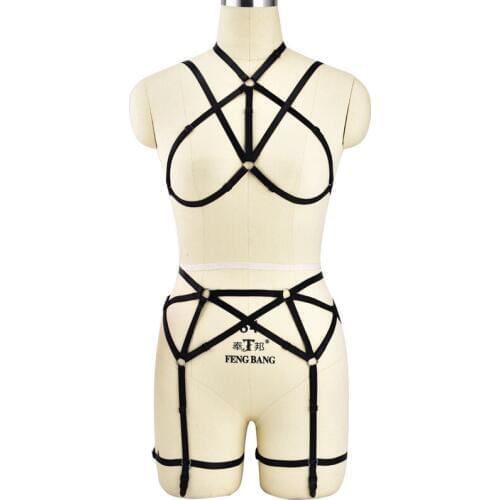Strappy Lingerie / Cage Bralette / Body Harness / Bra and Panties / Erotic Sexy Underwear / Wholesale Lingerie/Custom Body Cage