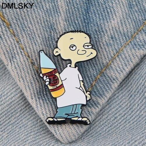 DMLSKY Kids Pins Enamel Pin Brooches Cartoon Creative Metal Brooch Pins Denim Hat Badge Collar Jewelry M4226