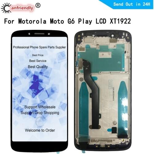 For Motorola MOTO G6 Play LCD Display With frame Touch panel Screen Digitizer Assembly For Motorola Moto G6 Play LCD XT1922