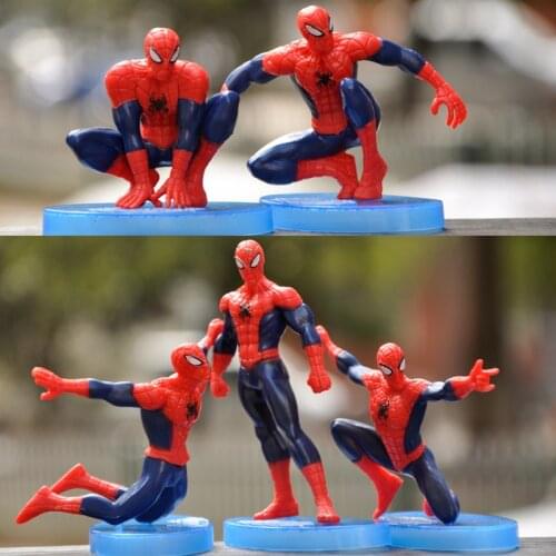 7pcs/set Different Style Marvel Spider Man Action Figure Set 7-11cm Original Spiderman Action Figures Toys For Children
