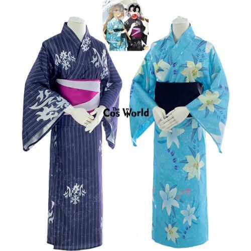 FGO Fate Grand Order Black White Jeanne d'Arc Alter Kimono Yukata Dress Outfit Anime Cosplay Costumes