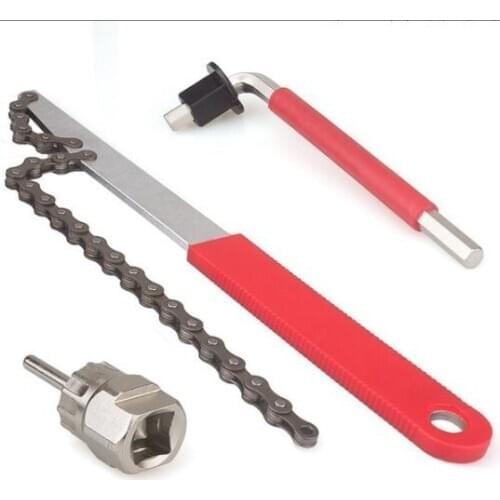 Bike Cassette Removal Tool with Chain whip and Auxiliary Wrench Bicycle Sprocket Removal Tools Sprocket Remover