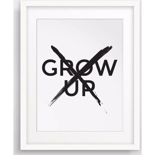 Don't Grow Up Print Canvas Poste Quote Wall Art, Nursery Boy Gift Room Sign, Nursery Art,Boys Kids Room Decor, No Frame