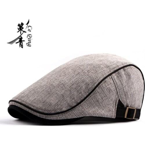 Korean spring and summer new cotton Berets mens wholesale British fashion cap womens breathable hat